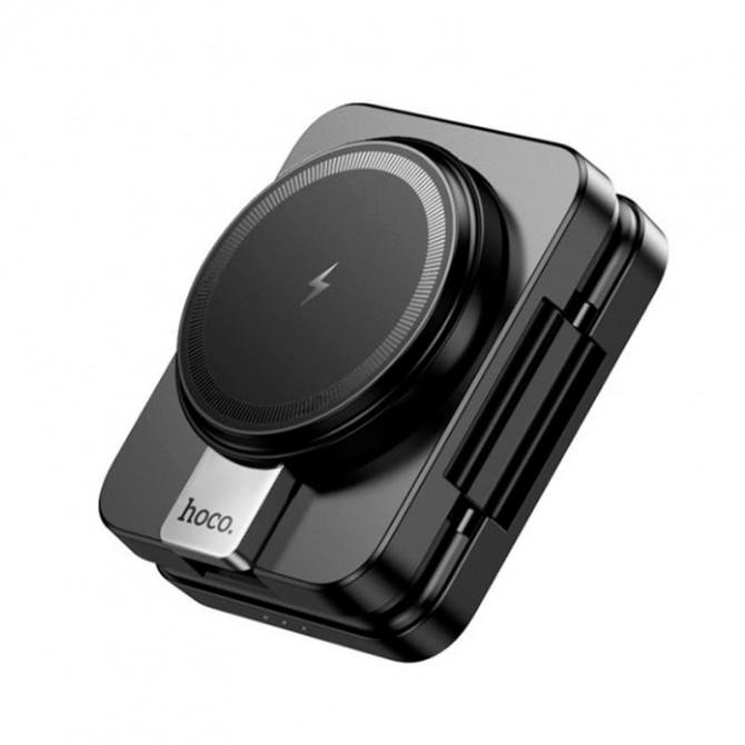 Беспроводное зарядное устройство Hoco CQ11 Ingenious folding 3in1 magnetic Black-1