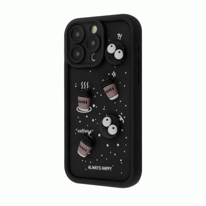 Чехол 3D Baby&Coffee series for iPhone 11 Black