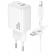 Сетевое зарядное устройство 1USB + Type-C Borofone BAS44A PD20W+QC3.0 White + Lightning Cable