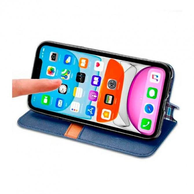 Чехол-книжка GETMAN Cubic for Xiaomi Redmi Note 9/Redmi 10X Blue-1