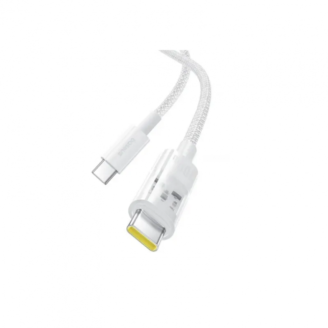Кабель Baseus Gem Fast Charging Type-C to Type-C 100W (1m) (Moon White)-1