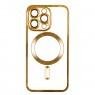 Чехол TPU Metallic Full Camera with Magsafe для iPhone 15 Pro Max Gold