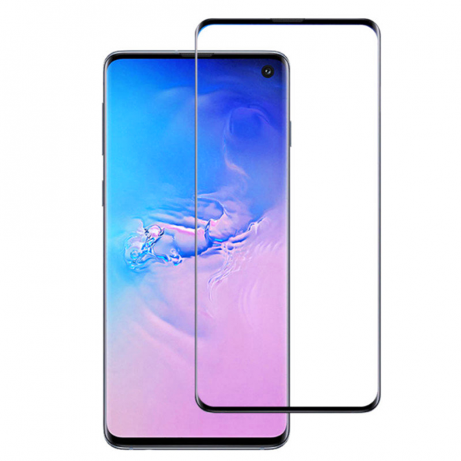 Захисне скло UV для SAMSUNG G975 Galaxy S10 Plus (0.18 мм, 3D, прозоре) в комплекті з UV клеєм та ла