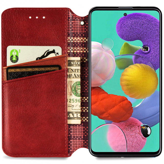 Чехол-книжка GETMAN Cubic for Xiaomi Redmi 9C Red-1