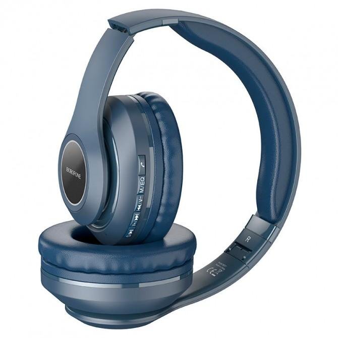 Stereo Bluetooth навушники Borofone BO17 Blue