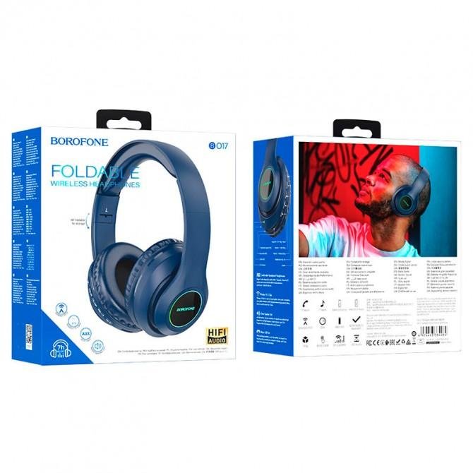 Stereo Bluetooth навушники Borofone BO17 Blue-1