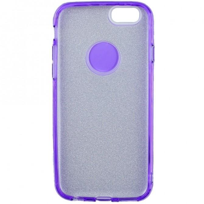 Чехол Silicone 3in1 Блёстки для iPhone 7 Violet-2