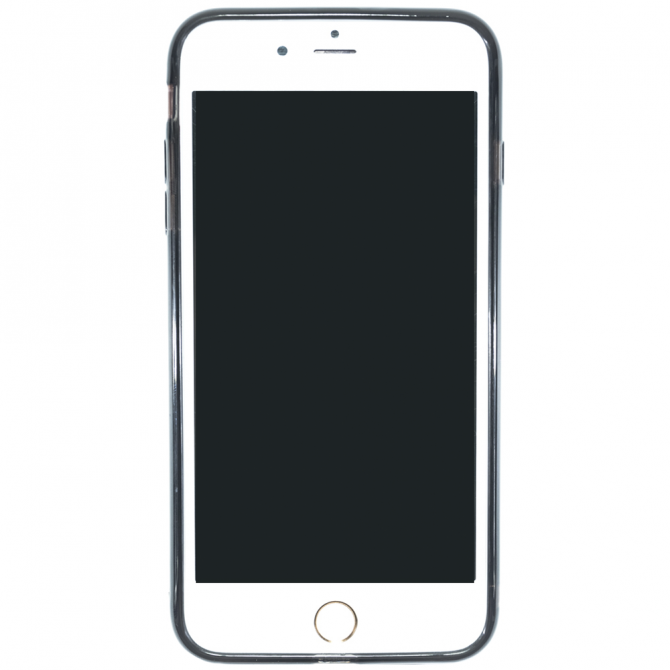 Чохол Silicone 3in1 Блискітки для iPhone 7+ Чорний-1