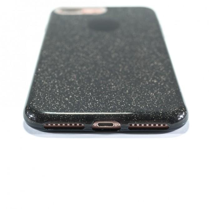 Чохол Silicone 3in1 Блискітки для iPhone 7+ Чорний-3