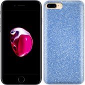 Чохол Silicone 3in1 Блискітки для iPhone 7+ Синій