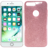 Чохол Silicone 3in1 Блискітки для iPhone 7+ Рожевий