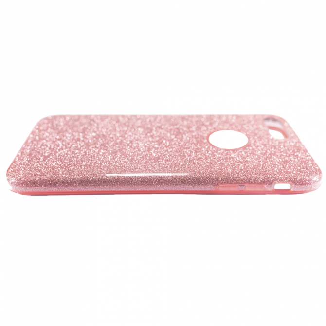 Чохол Silicone 3in1 Блискітки для iPhone 7+ Рожевий-2