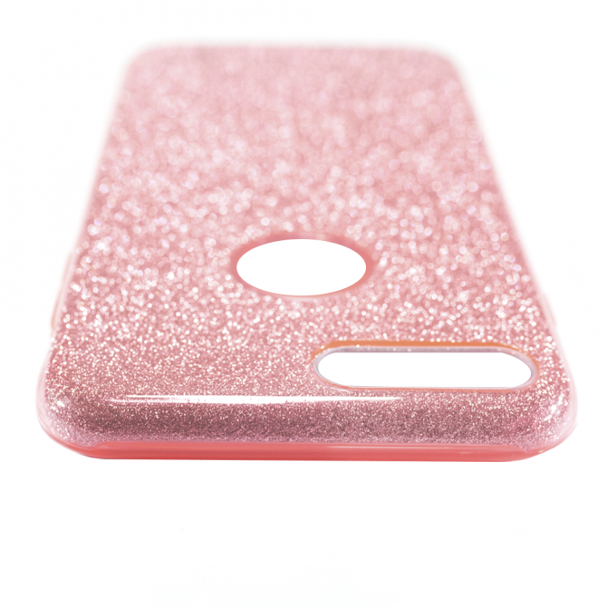 Чохол Silicone 3in1 Блискітки для iPhone 7+ Рожевий-5