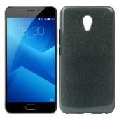 Чехол Silicone 3in1 Блёстки для Meizu M5 Note Чёрный