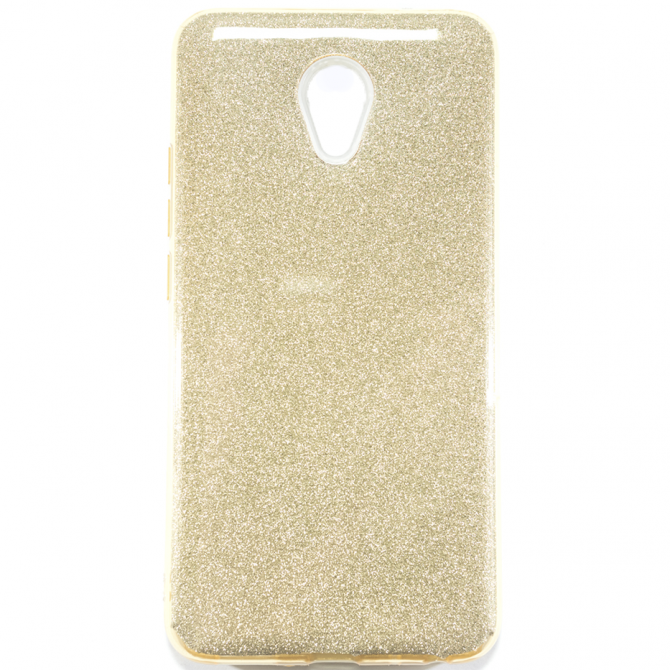 Чохол Silicone 3in1 Блискітки для Meizu M6 Золотий