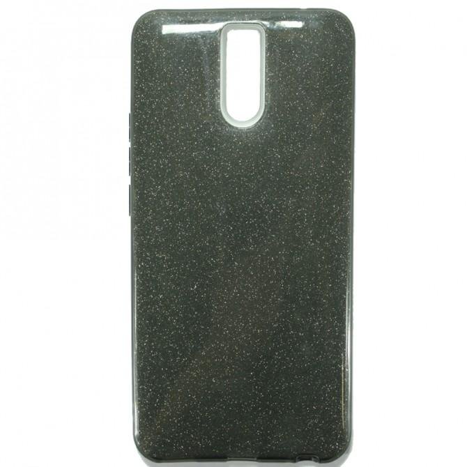 Чехол Silicone 3in1 Блёстки для Meizu M6 Note Чёрный-1