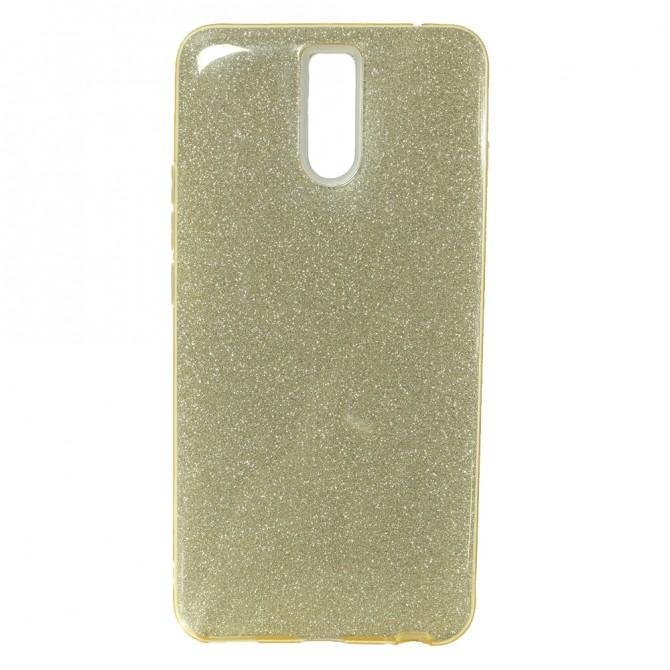 Чохол Silicone 3in1 Блискітки для Meizu M6 Note Золотий-1