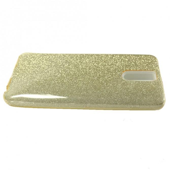 Чохол Silicone 3in1 Блискітки для Meizu M6 Note Золотий-4