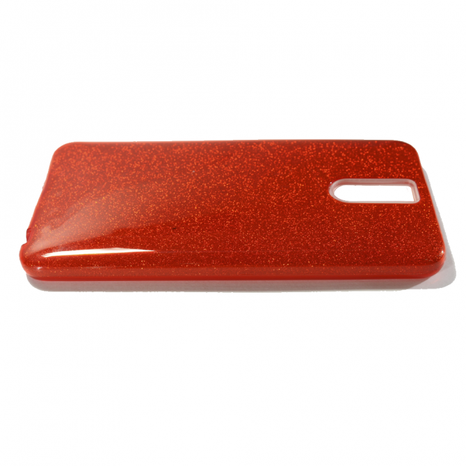 Чехол Silicone 3in1 Блёстки для Meizu M6 Note Red-4