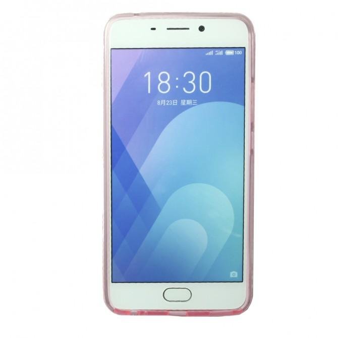 Чехол Silicone 3in1 Блёстки для Meizu M6 Pink-2