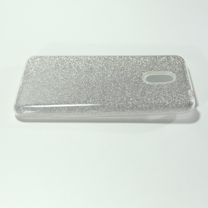 Чехол Silicone 3in1 Блёстки для Meizu M6 White-3