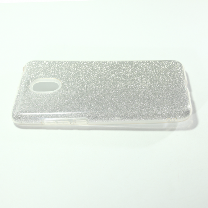 Чехол Silicone 3in1 Блёстки для Meizu M6 White-4