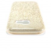 Чохол Silicone 3in1 Блискітки для Samsung A320 Золотий