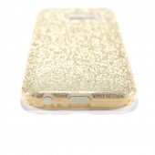 Чохол Silicone 3in1 Блискітки для Samsung A320 Золотий