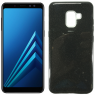 Чохол Silicone 3in1 Блискітки для Samsung A730 Galaxy A8 plus 2018 Чорний
