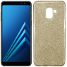 Чохол Silicone 3in1 Блискітки для Samsung A730 Galaxy A8 plus 2018 Золотий