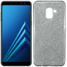 Чохол Silicone 3in1 Блискітки для Samsung A730 Galaxy A8 plus 2018 Білий