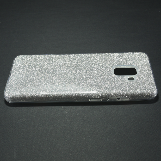 Чехол Silicone 3in1 Блёстки для Samsung A730 Galaxy A8 plus 2018 White-2