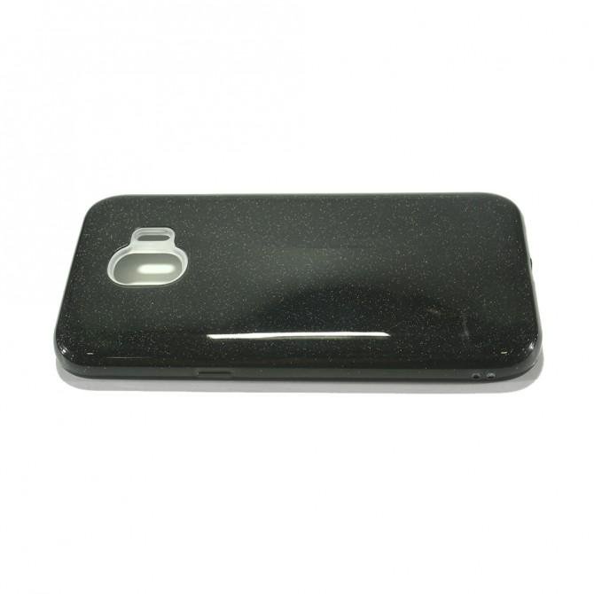 Чохол Silicone 3in1 Блискітки для Samsung J250 Galaxy J2 2018 Чорний-5