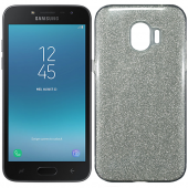 Чохол Silicone 3in1 Блискітки для Samsung J250 Galaxy J2 2018 Білий