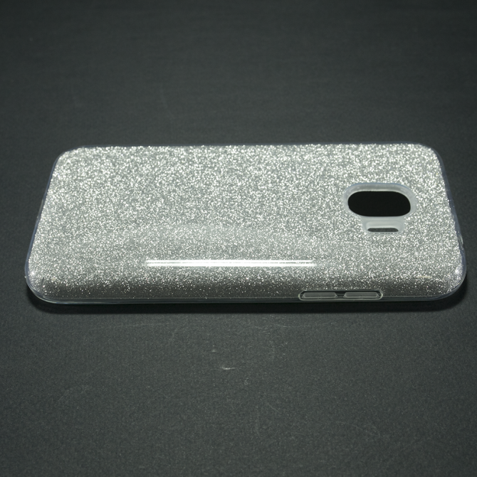 Чохол Silicone 3in1 Блискітки для Samsung J250 Galaxy J2 2018 Білий-2