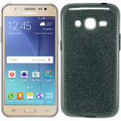 Чехол Silicone 3in1 Блёстки для Samsung J310 Чёрный