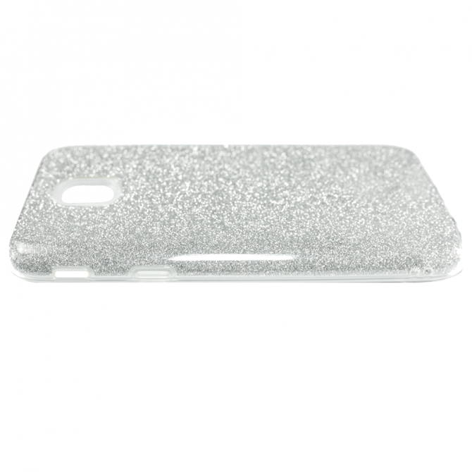 Чехол Silicone 3in1 Блёстки для Samsung J330 White-3