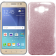 Чохол Silicone 3in1 Блискітки для Samsung J500 Рожевий