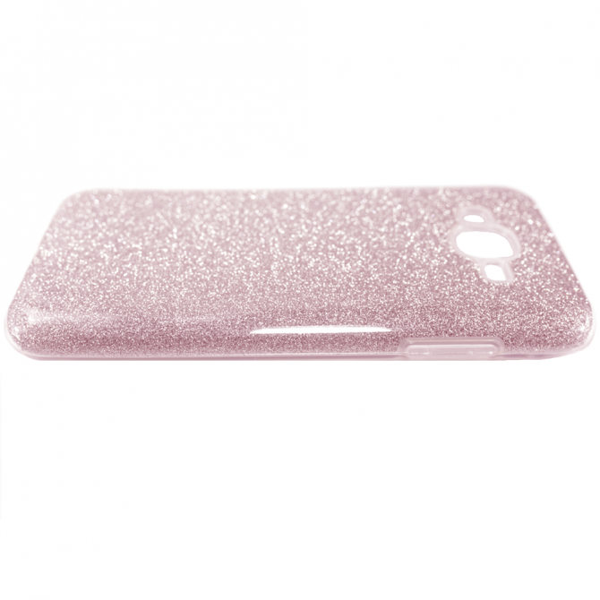 Чохол Silicone 3in1 Блискітки для Samsung J500 Рожевий-2