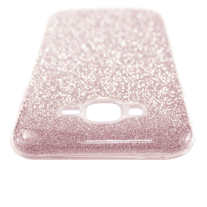 Чохол Silicone 3in1 Блискітки для Samsung J500 Рожевий-5