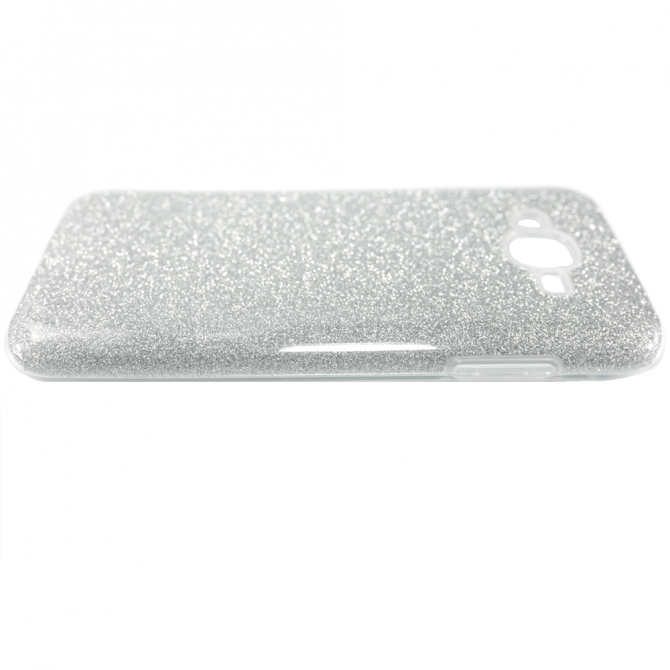 Чохол Silicone 3in1 Блискітки для Samsung J500 Білий-2