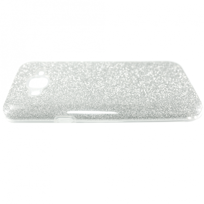 Чохол Silicone 3in1 Блискітки для Samsung J500 Білий-3