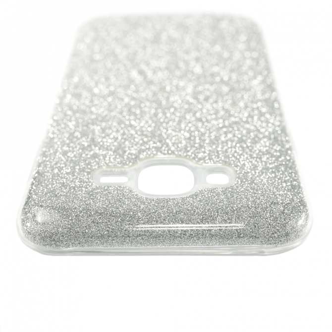 Чохол Silicone 3in1 Блискітки для Samsung J500 Білий-5