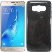 Чехол Silicone 3in1 Блёстки для Samsung J510 Чёрный