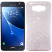 Чехол Silicone 3in1 Блёстки для Samsung J510 Pink