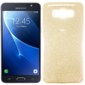 Чехол Silicone 3in1 Блёстки для Samsung J510 White