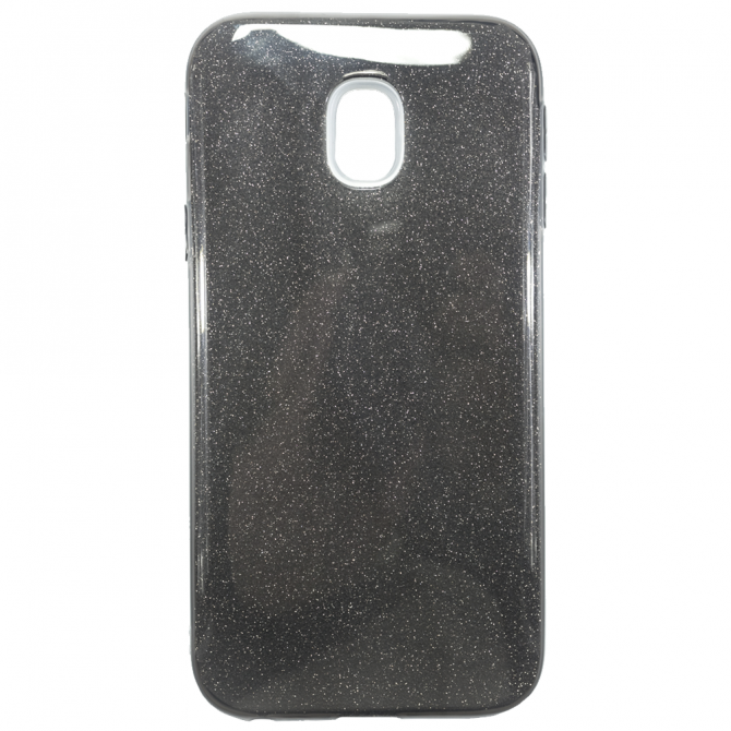 Чехол Silicone 3in1 Блёстки для Samsung J530 Чёрный-1
