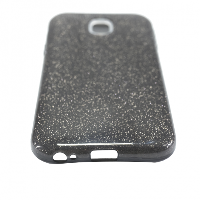 Чехол Silicone 3in1 Блёстки для Samsung J530 Чёрный-4