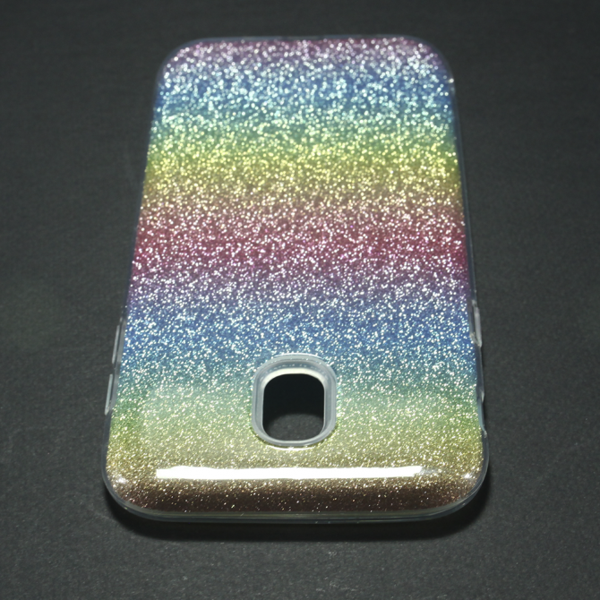 Чехол Silicone 3in1 Блёстки для Samsung J530 Rainbow-3