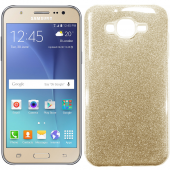 Чехол Silicone 3in1 Блёстки для Samsung J700 Gold